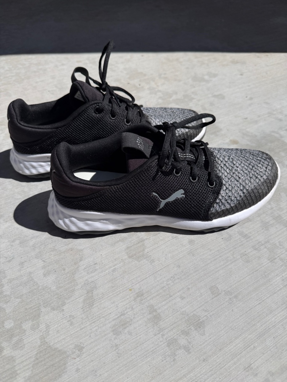 Puma Black and Gray Golf Shoes